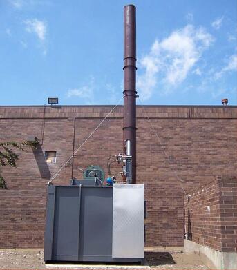 Regenerative Thermal Oxidizer, TRITON Series, installed for Custom Coater using Turnkey Method