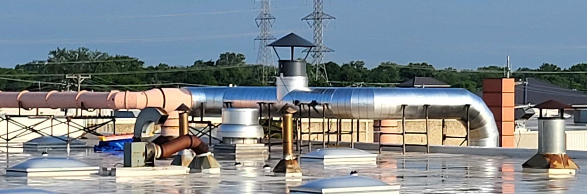 CPI RTO 30,000 scfm Tee Damper and Ductwork Installation